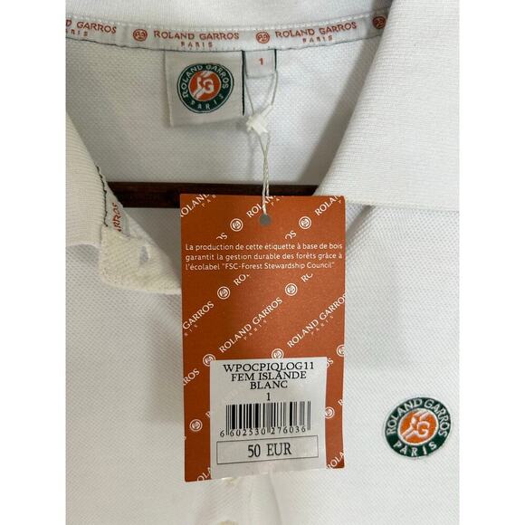 NWT Roland Garros French Open Tennis Women’s Polo Shirt Size 1 US 4 - Picture 3 of 8